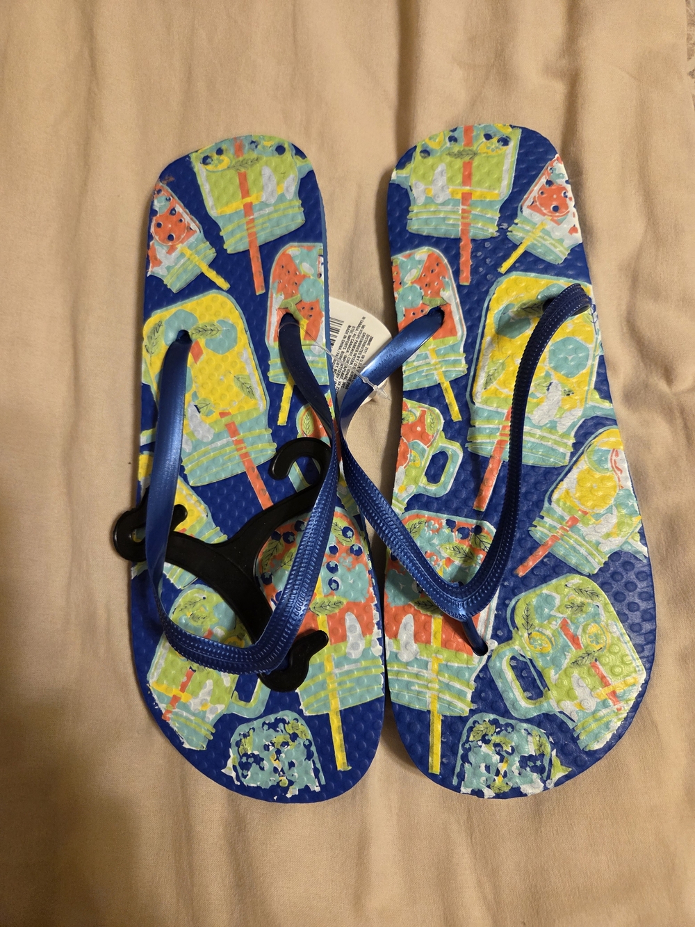 Women’s Blue Flip Flop Sandals 7/8 NWT